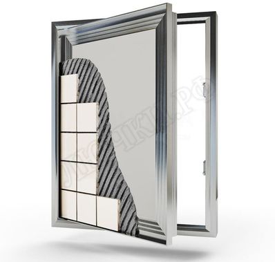 Люк-дверь под плитку Техно Противопожарный 2 створки Люк-дверь под плитку Техно Противопожарный 2 створки