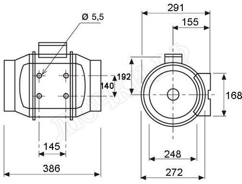 Вытяжной вентилятор канальный TD1300/250 Вытяжной вентилятор канальный TD1300/250